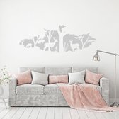 Muursticker Cerf dans la forêt - Gris foncé - 120 x 43 cm - Salon chambre bébé et enfant - Muursticker4Sale
