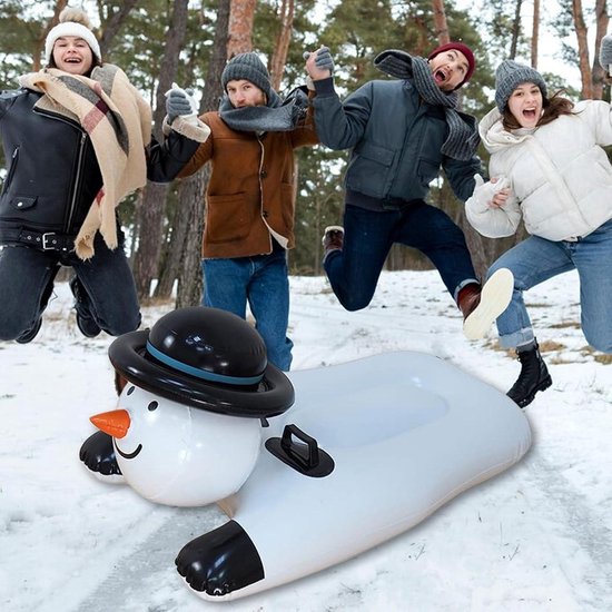 Opblaasbare Slee - Snow Tube - Opblaasbare Sneeuwslee Met Handvat Winter Outdoor Opblaasbare Skiring 9595cm Pvc Sleebuis Kneedbaar Winter Slee Speelgoed Koudebestendig En Slijtvast Rege