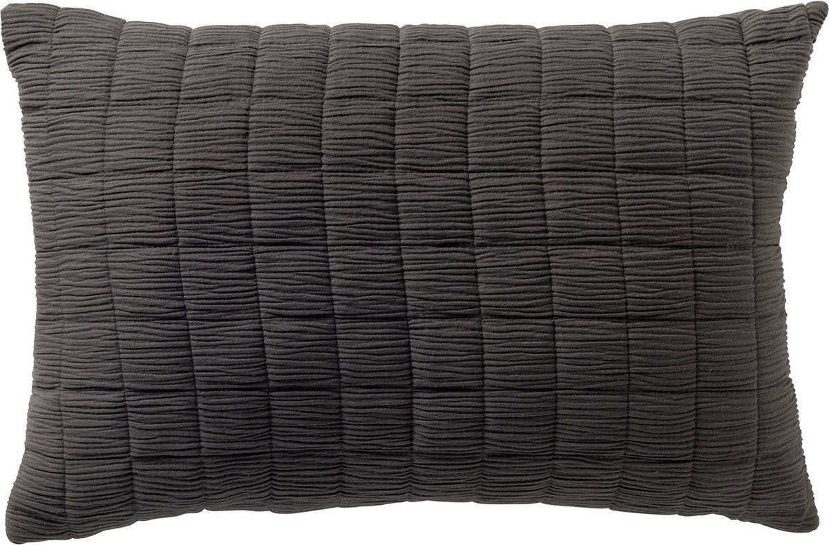 Dutch Decor REZA - Kussenhoes 40x60 cm - Charcoal Gray - antraciet - met rits - zonder binnenkussen