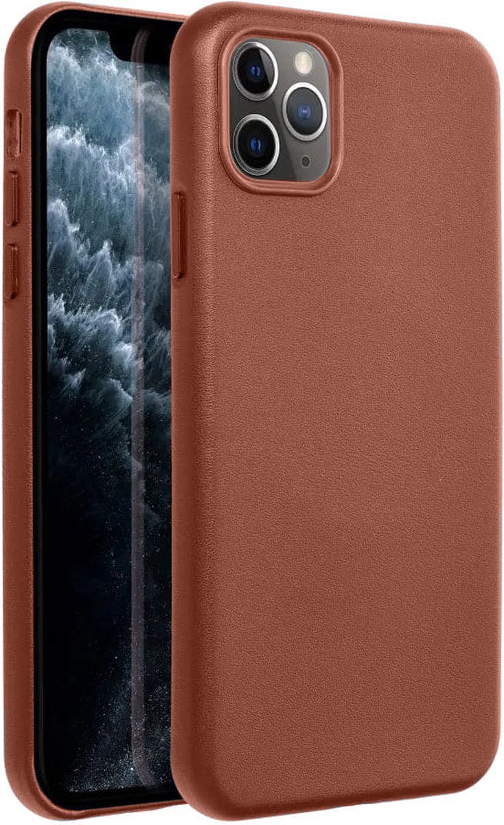 Casify Leren Hoesje geschikt voor MagSafe iPhone 11 Pro Hoesje - Omber