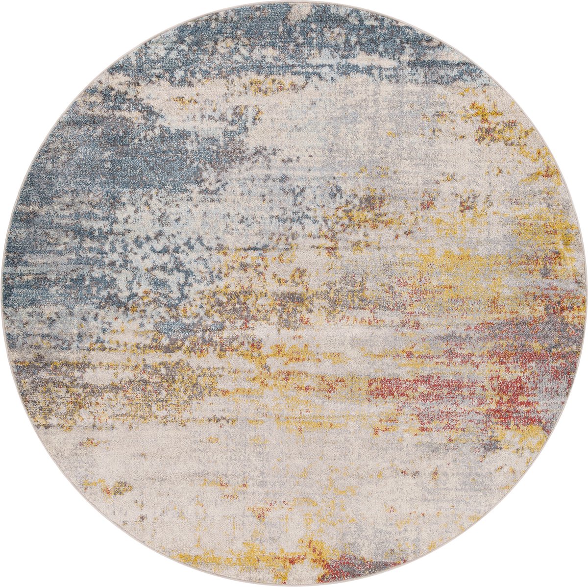 SURYA - VALERIE Modern Abstract Rond Meerkleurig Tapijt
