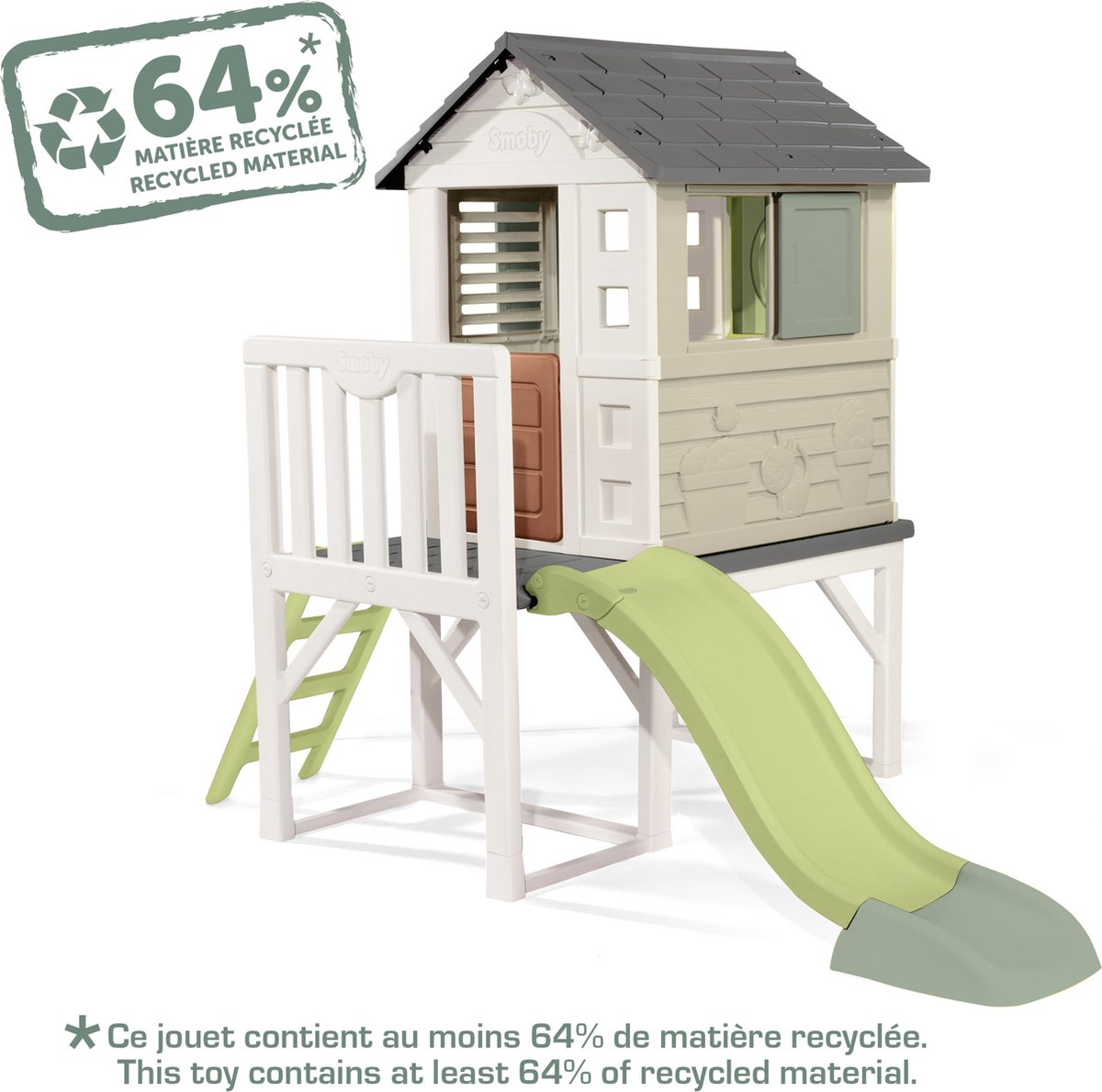 Smoby - Speelhuis - Paalwoning met glijbaan - Vanaf 2 jaar - Stilthouse Smoby life — afbeelding 9