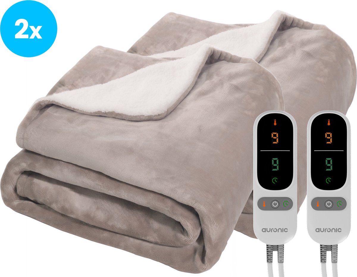 Auronic Elektrische Deken 180 x 130 cm met 9 Warmtestanden
