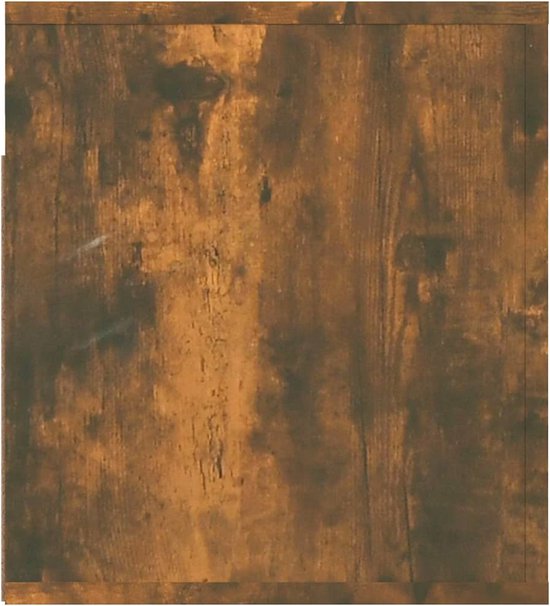 vidaXL Table de chevet - 50x36x40 cm - Table de chevet flottante en Chêne fumé - Fixation murale - Table de chevet marron - Table de chevet en bois - Table de chevet de salle de bain - Armoire au-dessus du lit - Espace de rangement