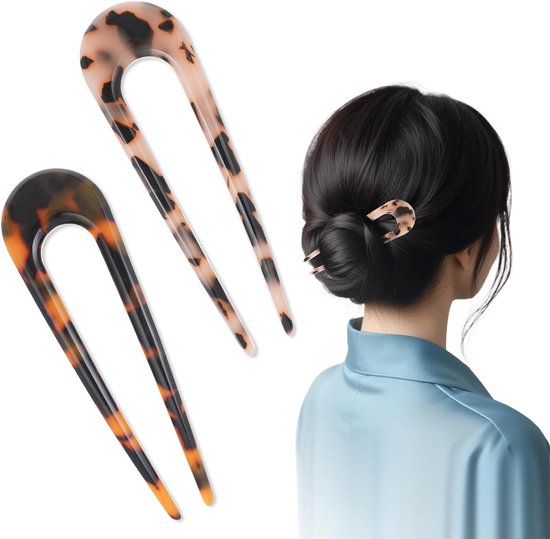 thumbnail: French Pin U-vormige Haarspelden Groot - 4 Stuks Franse Haarspelden Voor Dames