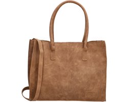 foto van Zebra Trends Lisa Shopper Hand & Dames Schoudertas - Stijlvolle en Praktische Dames Schoudertas voor Werk of Vrije Tijd - Tote Bag - Dames Tas - Camel