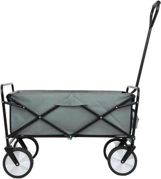 Opvouwbare Grijze Toeristische Transportwagen TYRS - 145L Capaciteit, Robuuste Metal/Stof Constructie, Gemakkelijk Monteerbaar, Ruim Design met Grote Wielen, Draagvermogen tot 110kg van TYRS — afbeelding 5
