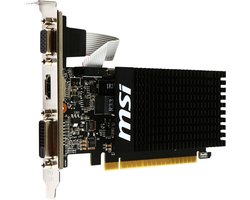 MSI NVIDIA GeForce GT 710 2GD3H LP - Videokaart - PCI Express 2.0 x16 - GDDR3 - 1x HDMI 1.4 - 1x DVI-D - 1x VGA
