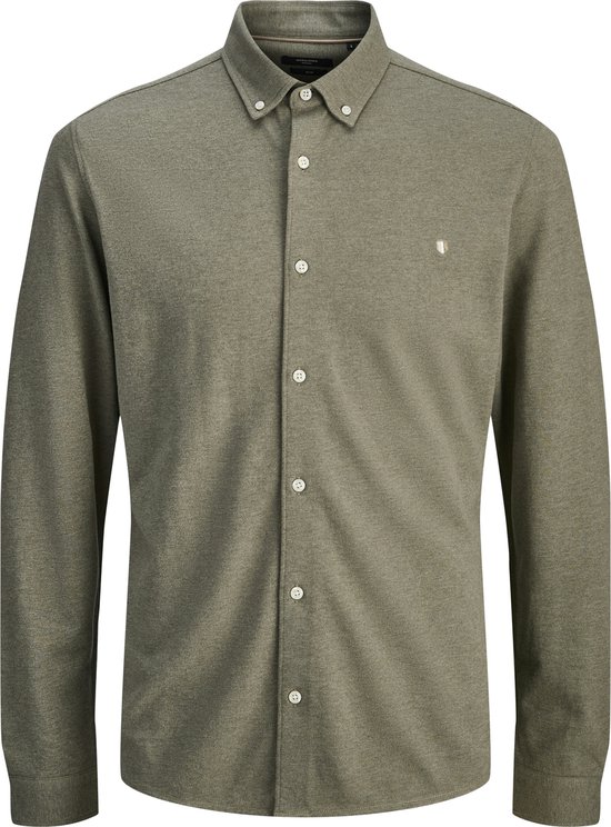 Chemise Jack & Jones Jprblublake Pique Detail L/s Shirt 12284463 Aloe Homme Taille - M