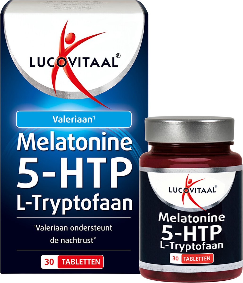 Bol.com Lucovitaal Melatonine 5-HTP L-Tryptofaan Voedingssupplement - 30 Tabletten aanbieding