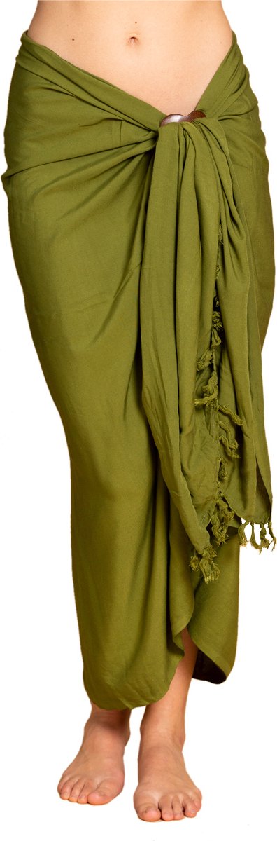 PANASIAM Sarong Unicolor - Wikkeljurk, Lunghi, Heupdoek, Pareo, Sjaal, Halsdoek