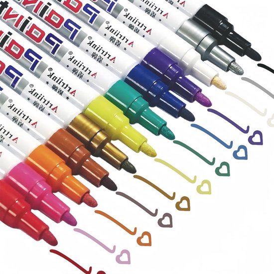 2 stuks chroom lakmarker, lakstift goud 2 mm, gouden stift 2 stuks chroom lakmarker, lakstift goud 2 mm, gouden stift