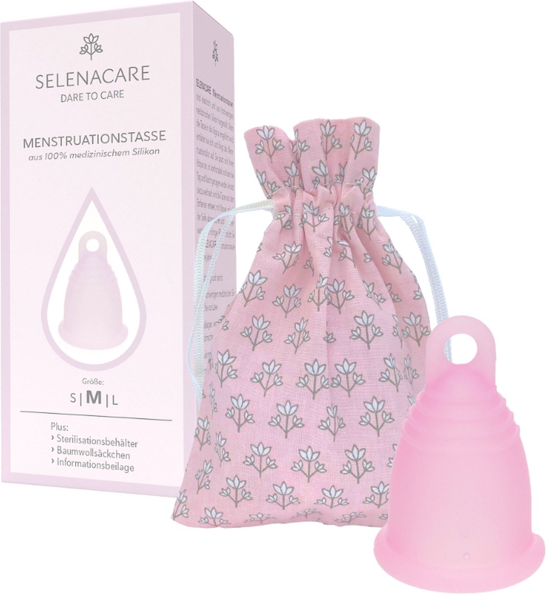 Goedkoopste SelenaCare Menstruatiecup - Premium - Roze - Maat L - Duurzame oplossing - Herbruikbaar - Gezond en veilig