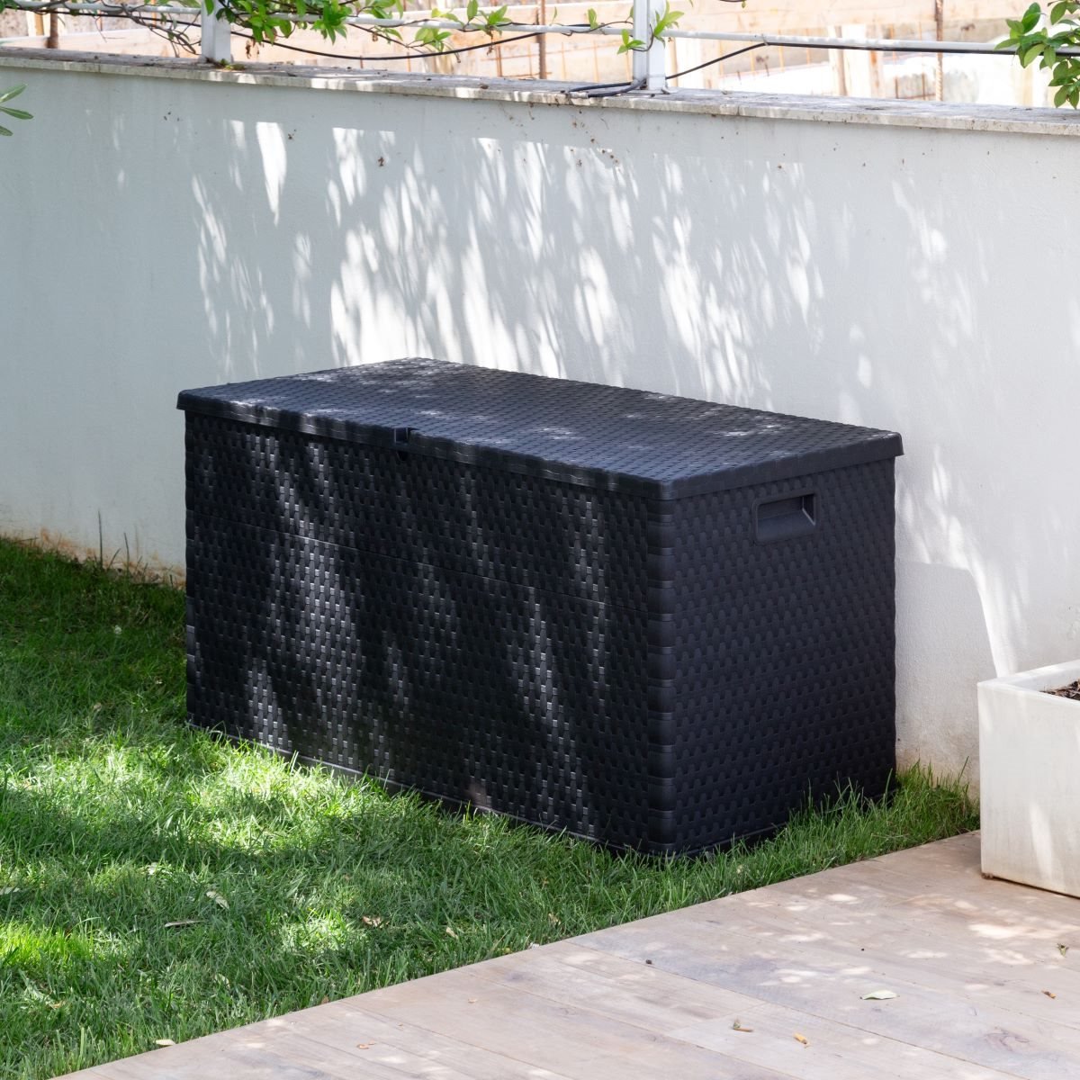Toomax Rattan opbergbox met dekssel - 420L - Antraciet - Kunststof