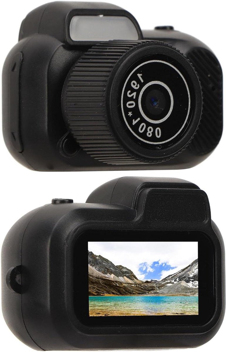 1080P HD-videocamera voor op Reis - Draagbare Speelgoedcamera voor Meisjesjongens van 3-10 Jaar - 100 Minuten Opnametijd