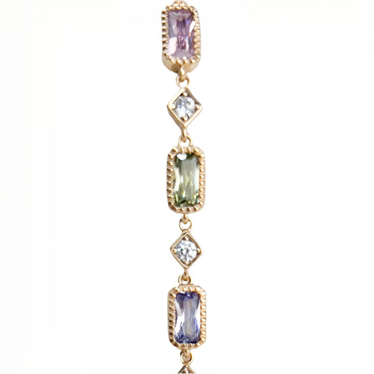 Colorful Crystal Bracelet Gold 18K