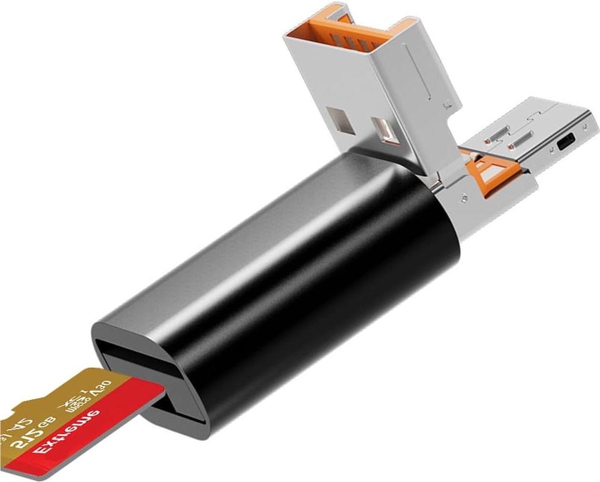 USB C naar SD Kaartlezer - 2-in-1 TF Geheugenkaartlezer - USB OTG Kaartlezer