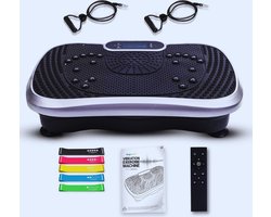 Fitness Trilplaat Voor Thuis - Versterk Spierkracht En Verminder Buikvet Met 5 Programma's En 99 Intensiteitsniveaus - Inclusief Weerstandsbanden En Afstandsbediening