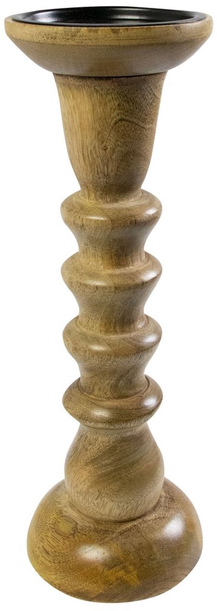 Kandelaar mango hout ringen 30cm