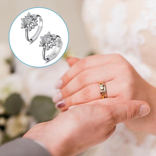 Amaxiu Onzichtbare ringmaatversteller voor losse ringen, 46 stuks, spiraalringversteller, geschikt voor brede ringen, sieraden, spiraalringspanner, afstandhouder, ringbescherming, Resizer