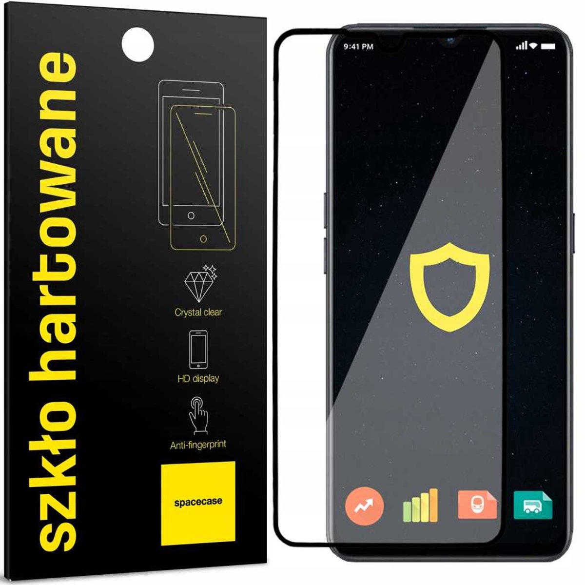 Spacecase 5D Gehard Glas Voor Oppo A91 Reno 3 Schermbescherming