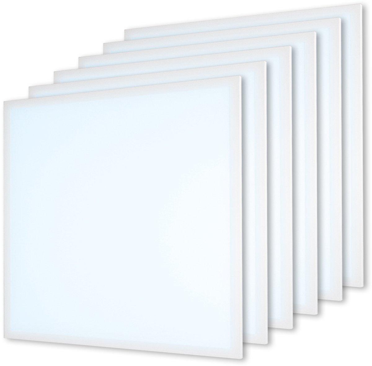 HOFTRONIC 6x LED Paneel - 62x62 cm - 36 Watt - 4860lm (135lm/W) - 6500K daglicht wit - Flikkervrij - UGR22 - 5 jaar garantie