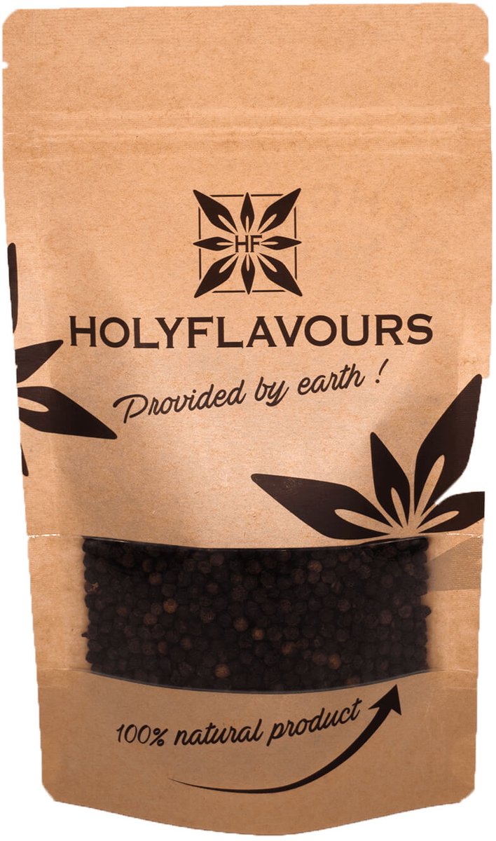 Zwarte Malabar Peper India - 100 gram - Holyflavours