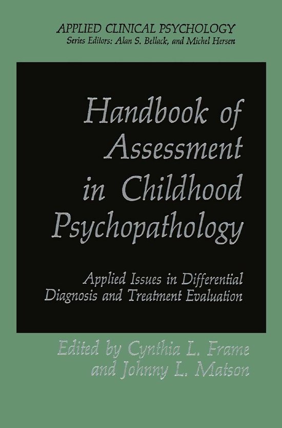 Handbook of Assessment in Childhood Psychopathology: - cover