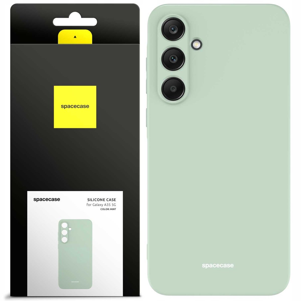 Spacecase Siliconen Case Cover Voor Samsung Galaxy A35 5G Mint