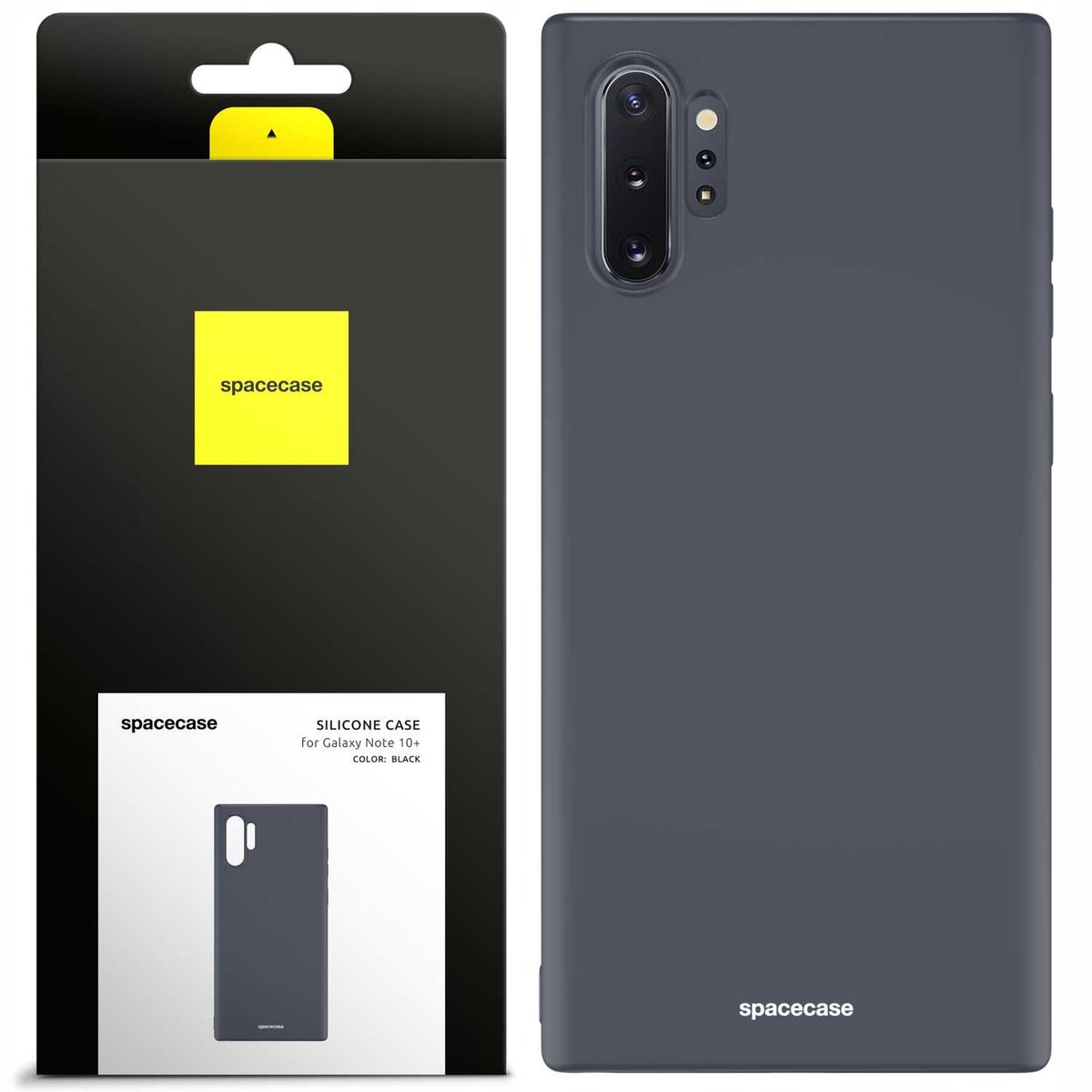 Spacecase Siliconen Hoesje Voor Samsung Galaxy Note 10+ Zwart