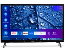 MEDION P12451 (MD 29230) 59,8 cm (24 inch) HD TV (Smart TV, HDR, Netflix, Prime Video, PVR, Bluetooth, Receiver met drie tuners)