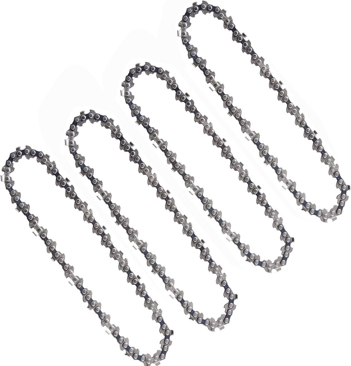 4 stuks 6 inch 1/4 inch kettingzaagkettingen compatibel met 6 inch snoerloze elektrische mini-kettingzagen 37 aandrijfschakels 15 cm