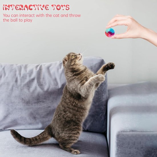 ROEOWENE 12PCS Kattenspeelbal Natuurlijk Speelgoed Vilt Ballen Katten 3cm Kleurrijke Interactieve Kattenballen van Vilt Wollen Speelbal Kat Kattenballen Interactieve Kattenspeelbal ROEOWENE 12PCS Kattenspeelbal Natuurlijk Speelgoed Vilt Ballen Katten 3cm Kleurrijke Interactieve Kattenballen van Vilt Wollen Speelbal Kat Kattenballen Interactieve Kattenspeelbal