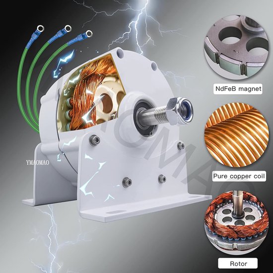 Moteur générateur à aimant permanent 12 000 W Générateur triphasé — free download