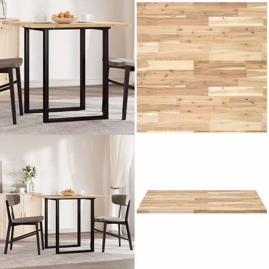 vidaXL Tafelblad vierkant 60x60x2 cm massief acaciahout, tafelblad, houten tafelblad, vervangend bord, vervangend tafelblad, houten meubelblad