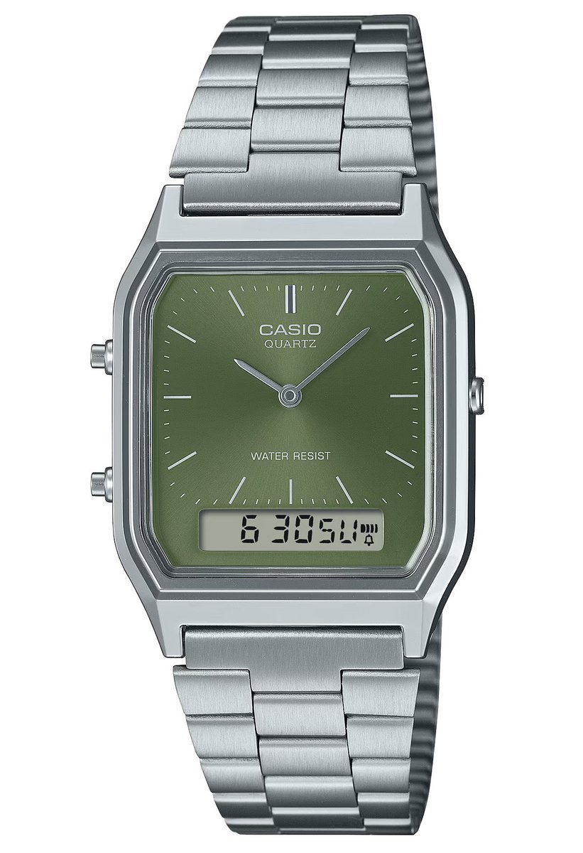 Casio Casio Collection Vintage AQ-230A-3AMQYES Horloge - Staal - Zilverkleurig - Ø 31.5 mm