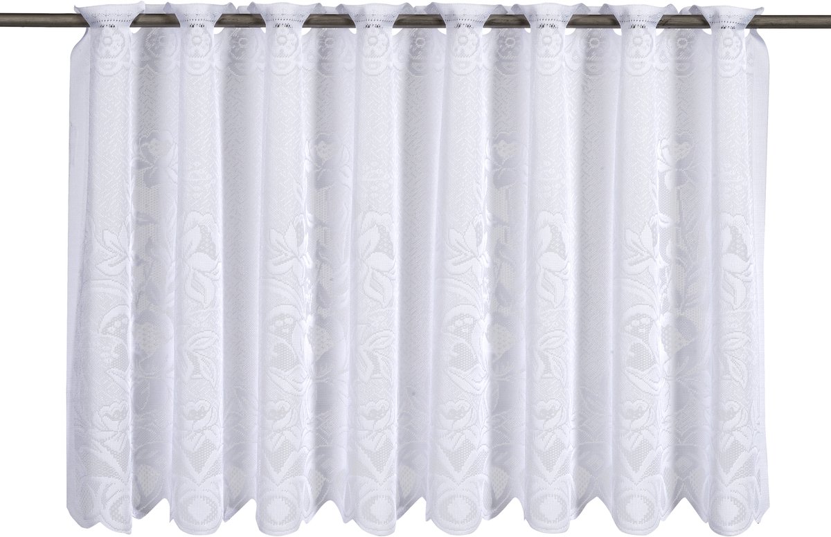 Elbersdrucke Bistro Gordijn 1129 60x160 cm wit transparant