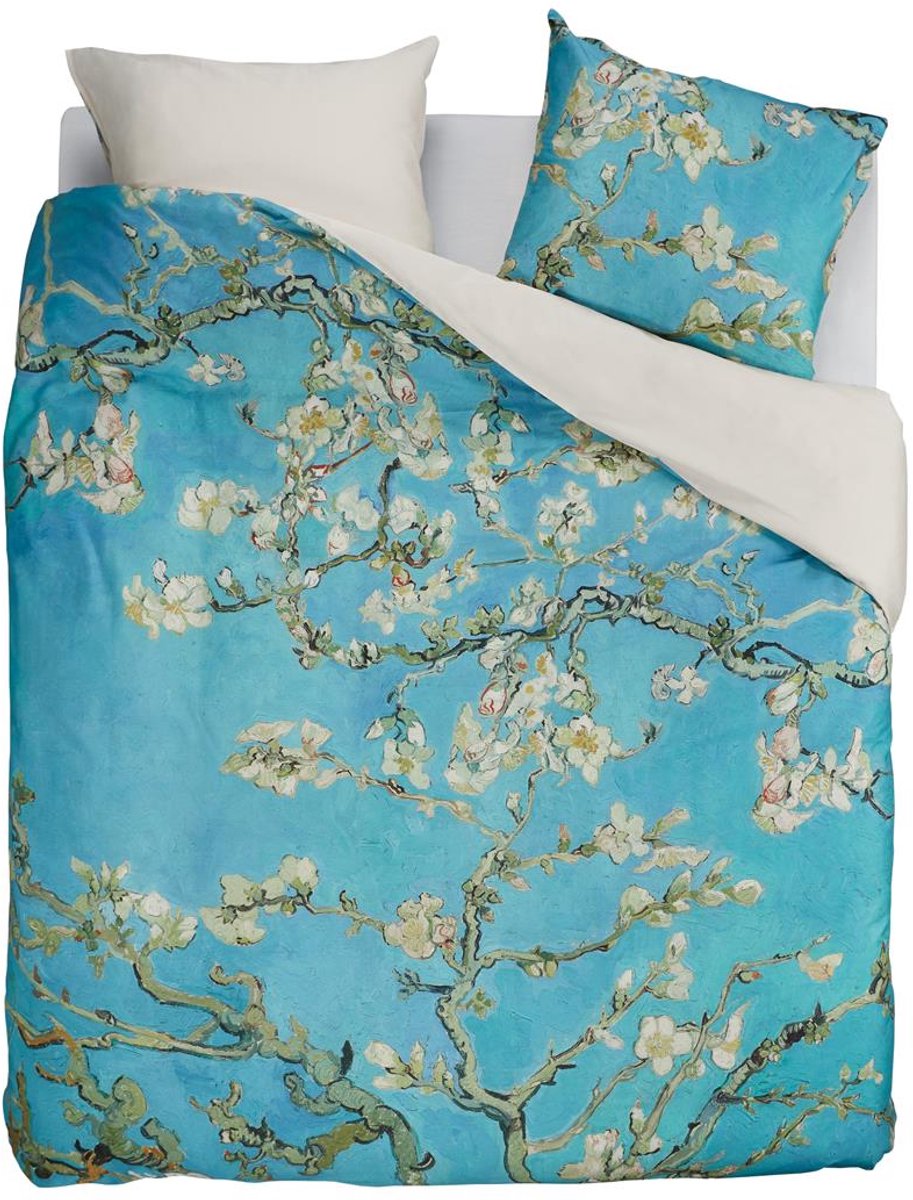 Beddinghouse x Van Gogh Museum Almond Blossom dekbedovertrek - Lits-Jumeaux - 240x200/220 cm - Blauw