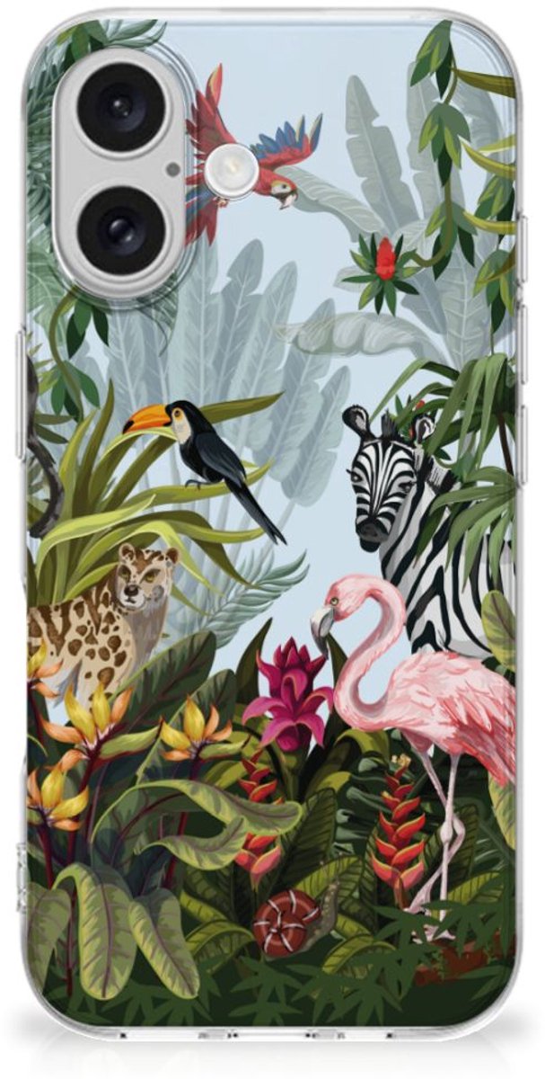 TPU Hoesje voor iPhone 16 plus Jungle