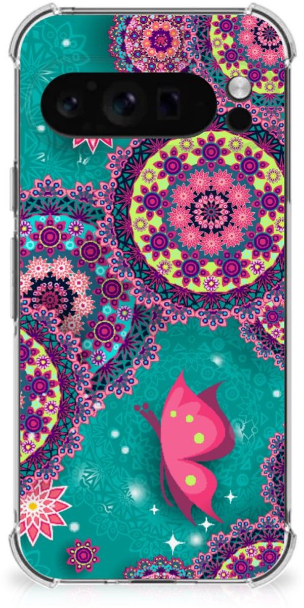 Google Pixel 9 Pro XL Back Cover Cirkels en Vlinders