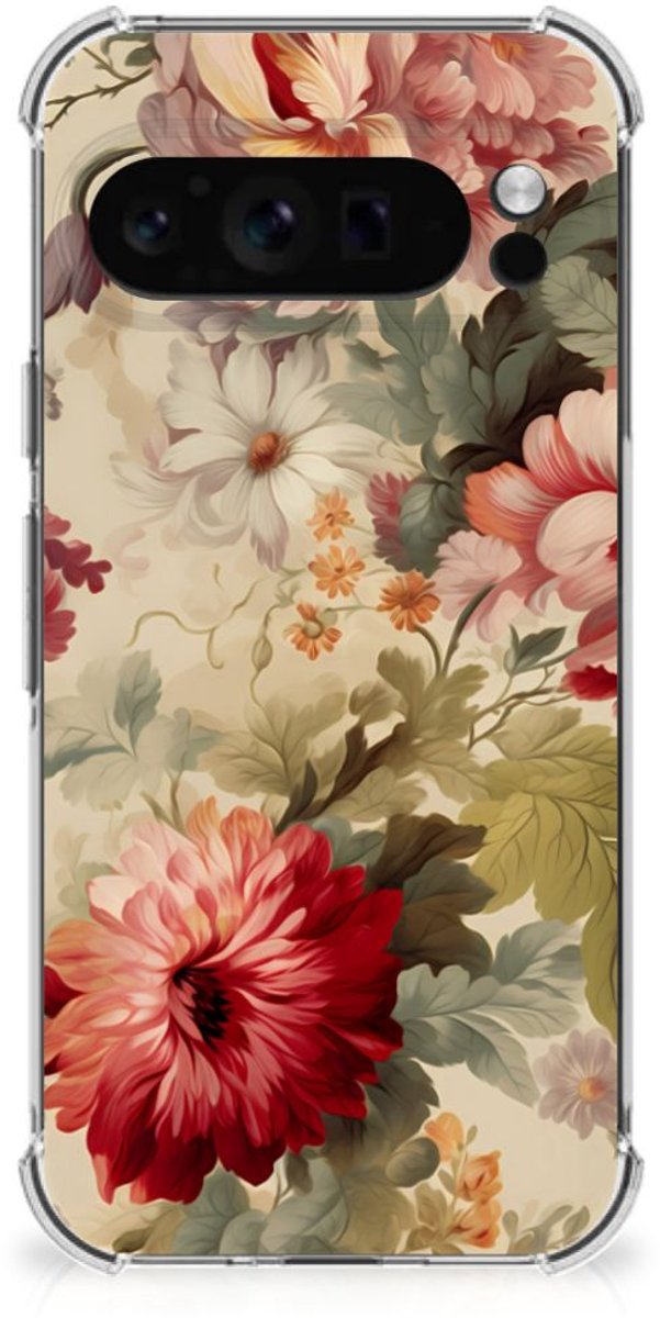 Back Cover voor Case voor Google Pixel 9 Pro XL Bloemen