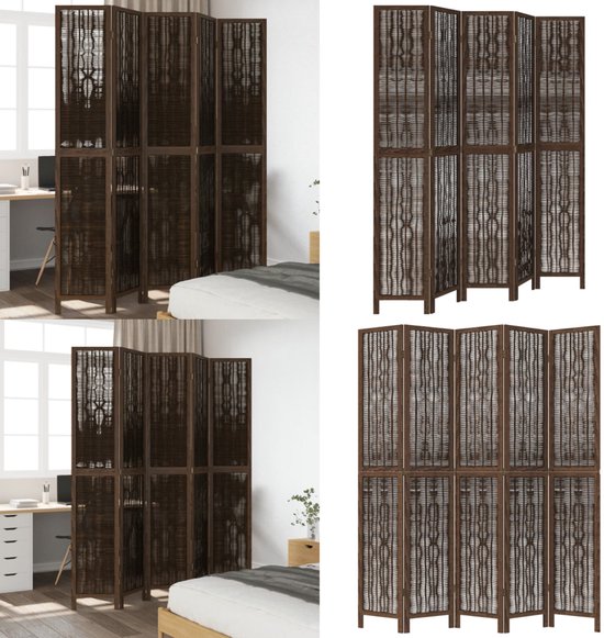 vidaXL Kamerscherm met 3 panelen massief paulowniahout