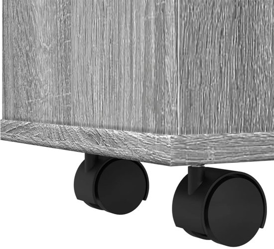 Badkamerkast smal met wielen bewerkt hout sonoma eikenkleurig vanaf € 104,99 (maart 2026