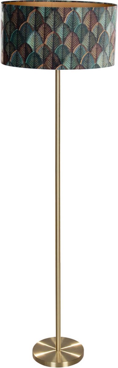 QAZQA simplo shade - Moderne Vloerlamp | Staande Lamp met kap - 1 lichts - H 174 cm - Goud