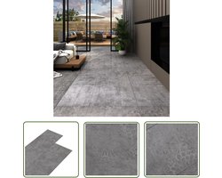 The Living Store Vloerplanken zelfklevend 5,21 m² 2 mm PVC betongrijs - Pvc Vloeren - Pvc Vloerplanken - Betonnen Grijs - Laminaat Look - Klikloos Leggen