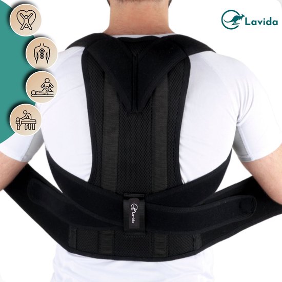 Lavida® Rugbrace - Verstelbare Rugband - Schouders-Nek & Onderrug ...