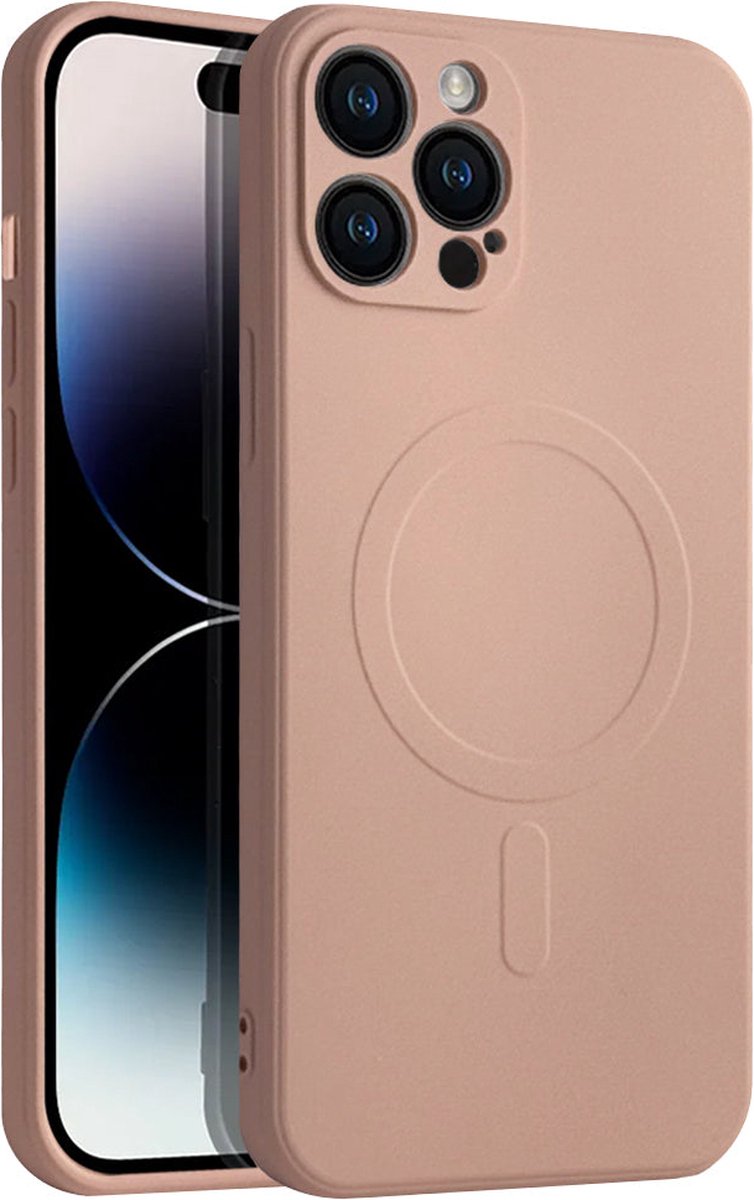 Casify Siliconen Hoesje geschikt voor MagSafe iPhone 12 Pro Max Hoesje - Roze