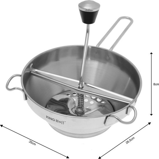 Kinghoff 3300 - Groentemolen - Groentesnijder - Rasp - 3 vervangbare messen van Kinghoff — afbeelding 5