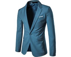 Allthemen Heren Slim Fit Kostuumjasje - Jasje met Een Knoop Voor Zakelijk Gebruik - 3XL