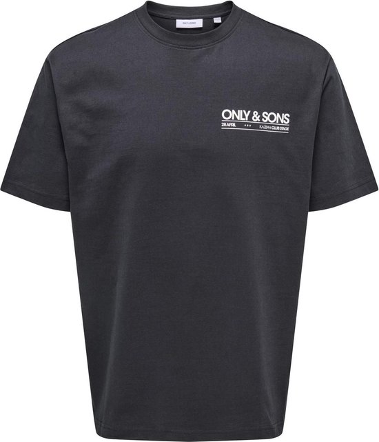 T-shirt Uomo Only & Sons - Onsmax Life Reg Ss Stitch Tee Noos - Grigio